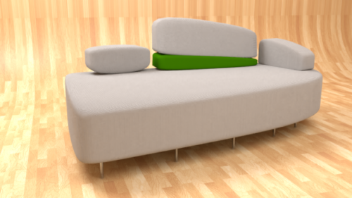 Sofa z białej tkaniny