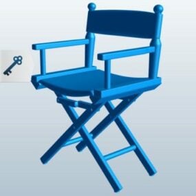 Wood Director Chair 3D-malli