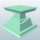 Display Pedestal Ziggurat Shaped