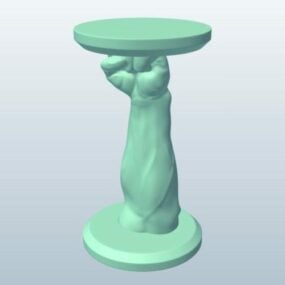 Display Pedestal Raised Fist 3d model
