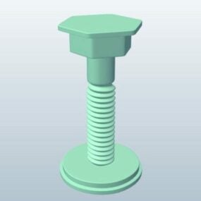 Bolt With Nut 3d model