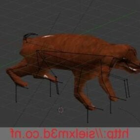 Zvířecí pes Lowpoly 3D model