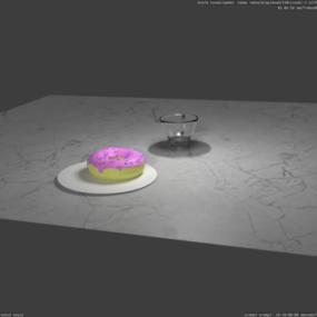 甜甜圈食物场景3d模型