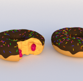甜甜圈片3d模型