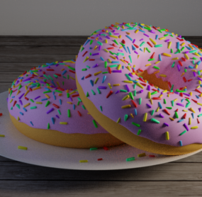 Doughnut Kid Food 3d model