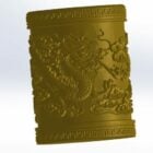 Brass Vase With Dragon Pattern