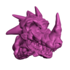 Dragon Head Lowpoly Sculpture