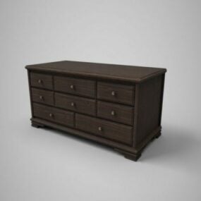 Furniture Wooden Dresser 3d model