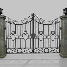 Classic Wrought Iron Gate 3d model