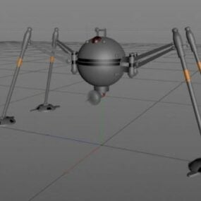 科幻拖船机器人3d模型
