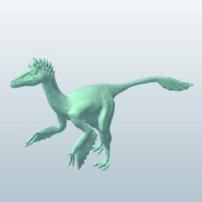 Modello 3d del dinosauro Dromaeosaurus