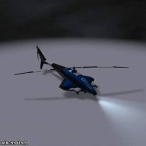 Drohnen-Chopper-Hubschrauber 3D-Modell