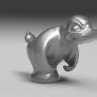 Metal Duck Figurine