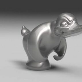 Metal Duck Figurine 3d-modell