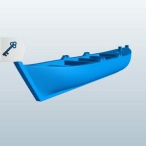 Durham Boat Wooden Material 3d-modell