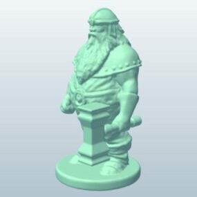 Dwarf Hammer Character 3d model