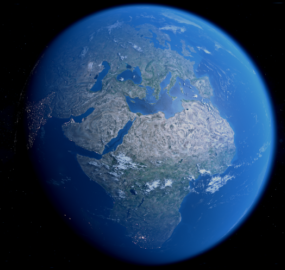 Jorden realistisk 3d-modell