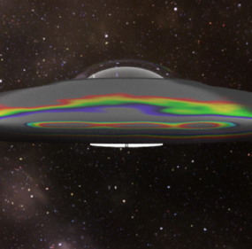 Ufo Scifi rymdfarkost 3d-modell