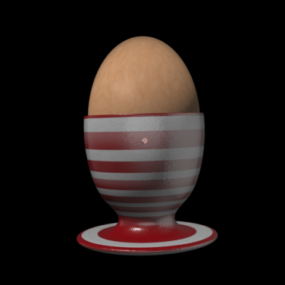 カップに入った卵3Dモデル