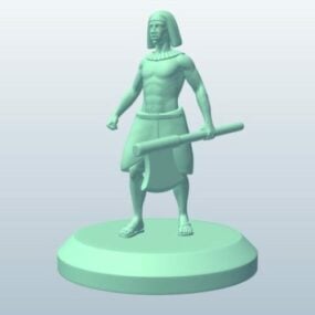 Egyptian Warrior Figurine 3d-model