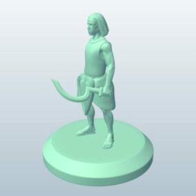 剣を持つエジプトの戦士3Dモデル