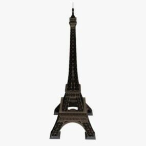 Franska Eiffeltornet Lowpoly 3D-modell