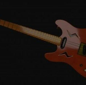 گیتار الکتریک راک مدل سه بعدی