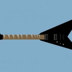 Guitarra elétrica rock V1 modelo 3d