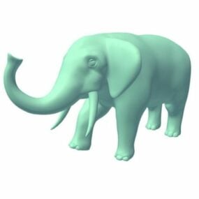 코끼리 Lowpoly 3d 모델
