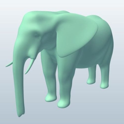 gajah Lowpoly Animal