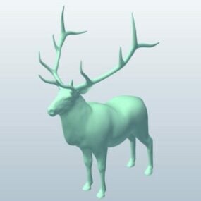 Elk Lowpoly Dyre 3d-model