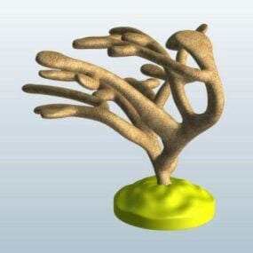 3D-Modell der Elkhorn-Korallenpflanze