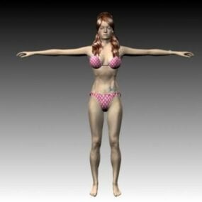 엠마 비키니 소녀 3d 모델