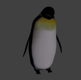Model 3D zwierzęcia pingwina cesarskiego