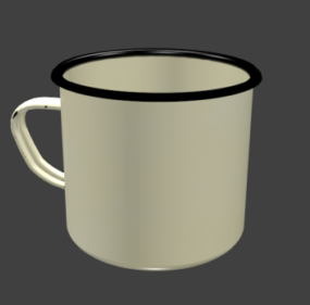 Enameled Mug Cup 3d model