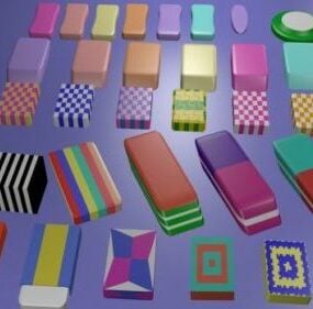 Erasers Pack 3d-modell
