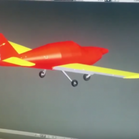 Φουτουριστικό τρισδιάστατο μοντέλο οχήματος προσωπικού αεροπλάνου