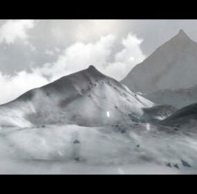 Riverbed Landscape Mountain 3d model