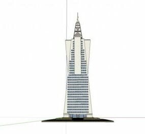Modello 3d dell'edificio della torre di San Francisco