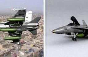 דגם תלת מימד של מטוסי קרב הורנט F18
