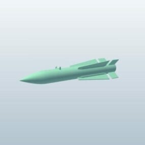 3D model řízené raketové zbraně