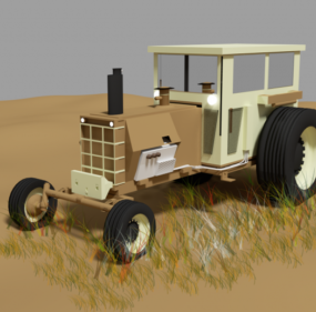 3D-Modell eines landwirtschaftlichen Traktorfahrzeugs
