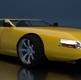 Мультяшна гладка 3d модель автомобіля