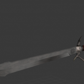 Falchion Einschneidiges Schwert 3D-Modell
