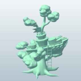 Fantasy Tree House 3d model