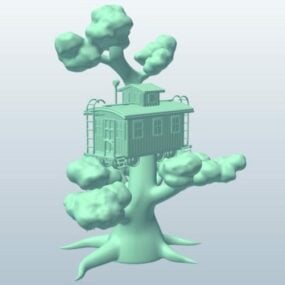 Cartoon Medieval House 3d model