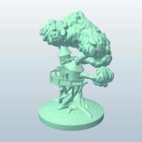 Fantasiehaus auf Baum 3D-Modell
