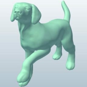 खेत का कुत्ता Lowpoly 3d मॉडल