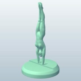Female Diving Figurine 3d model