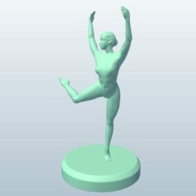 Female Gymnastics Figurine 3d model